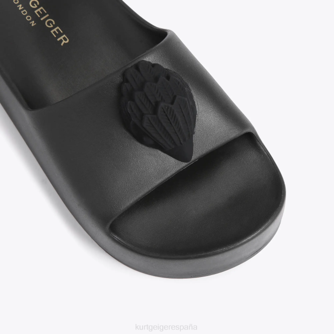 Kurt Geiger mujer chancla gruesa con águila de Londres 2LPR433 | calzados negro